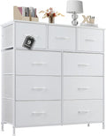 Sweetcrispy 9 Drawer Fabric Dresser Tall Chest Organizer - Compact