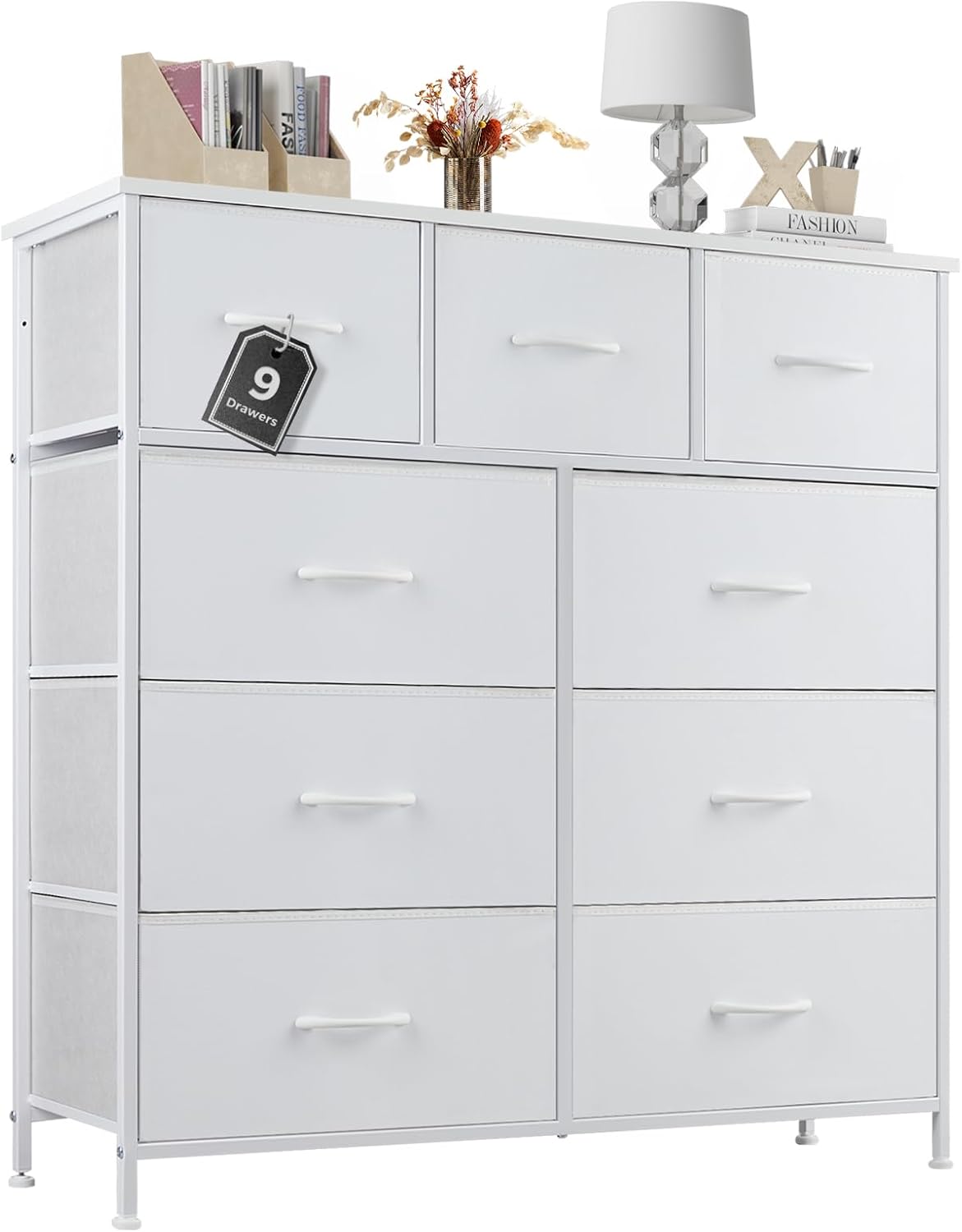 Versatile 9 Drawer Fabric Dresser for Stylish Storage Solutions