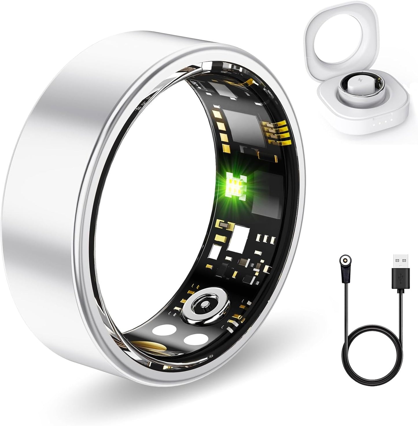 Smart Health Rings for Women Men - Fitness Tracker with Heart Rate