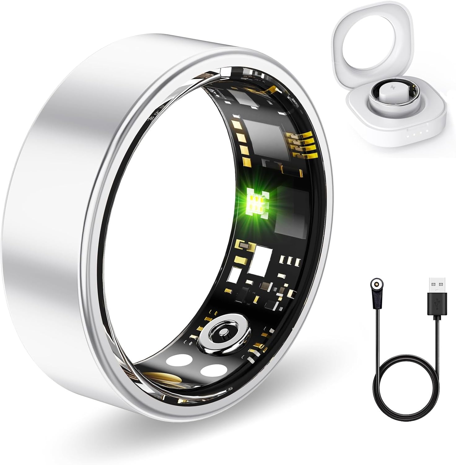 Smart Health Rings for Women Men - Fitness Tracker with Heart Rate