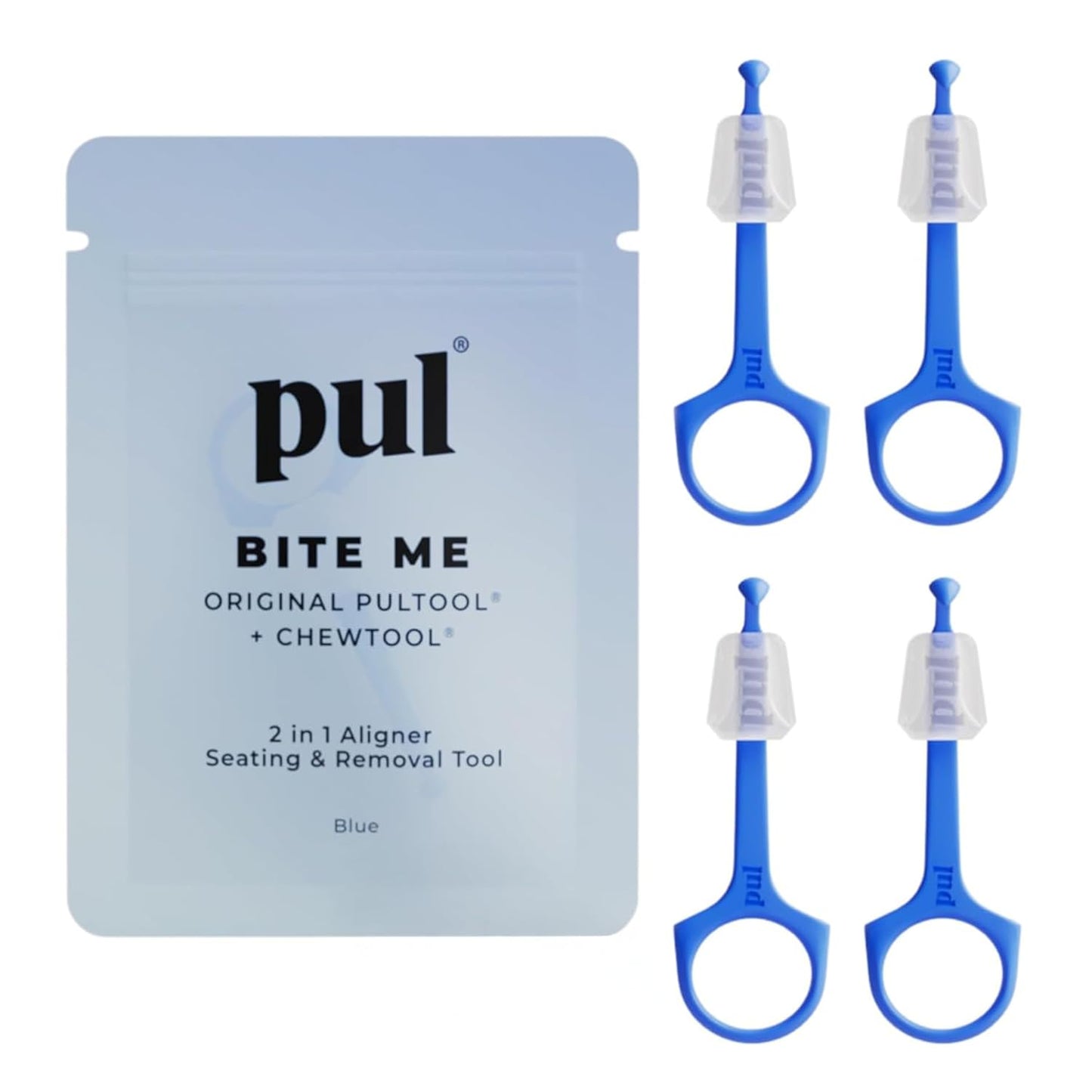PUL Pack of 4 Reusable 2-in-1 Aligner Seating Chewie Tools