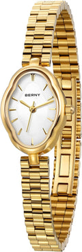 Dainty Ladies Quartz Watch with Vintage Copper Mirrors Design
