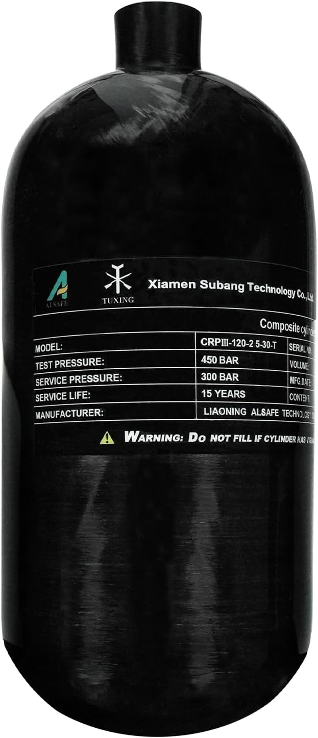 High Pressure Carbon Fiber Tank - 2.5L, Diving/Scuba/PCP, M181.5