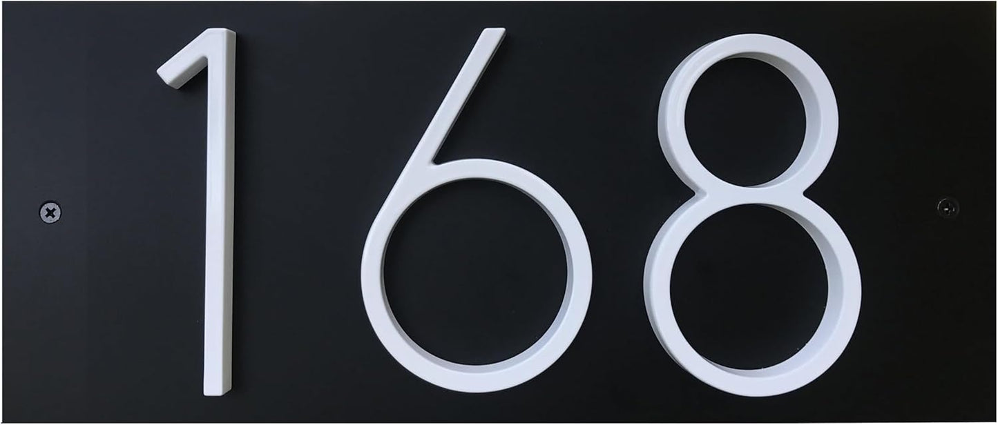 Personalized Address Plaque with Metal House Numbers for Home