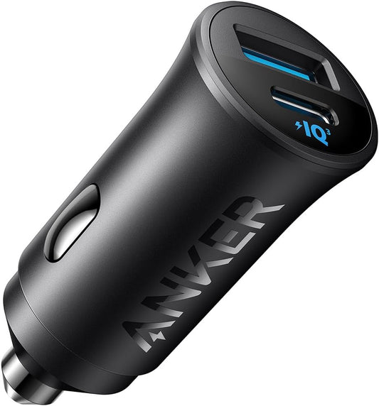 Anker USB-C Car Charger: 30W Fast Charge for iPhone & Samsung