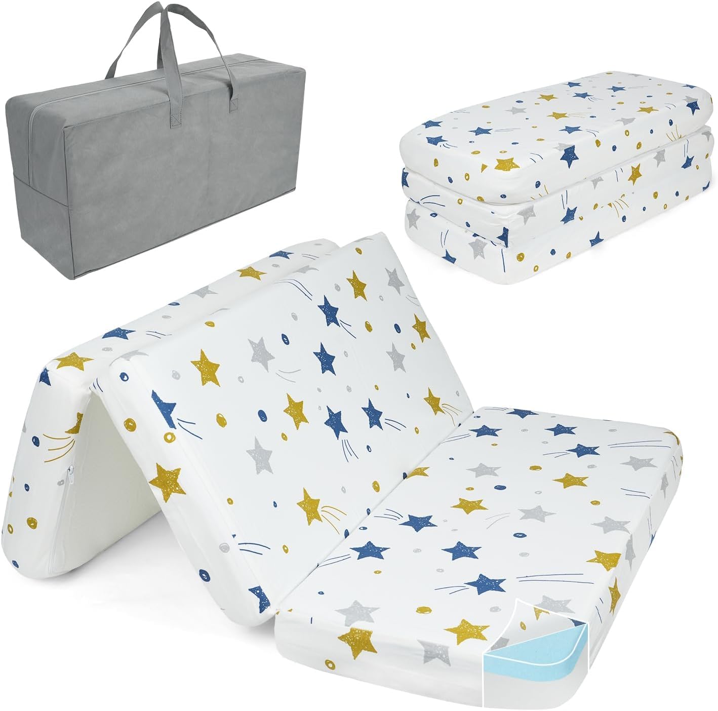 Waterproof Pack and Play Mattress for Baby, Portable Crib Pad