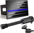American Flag Metal Trailer Hitch Cover for 2 in Receivers - Durable