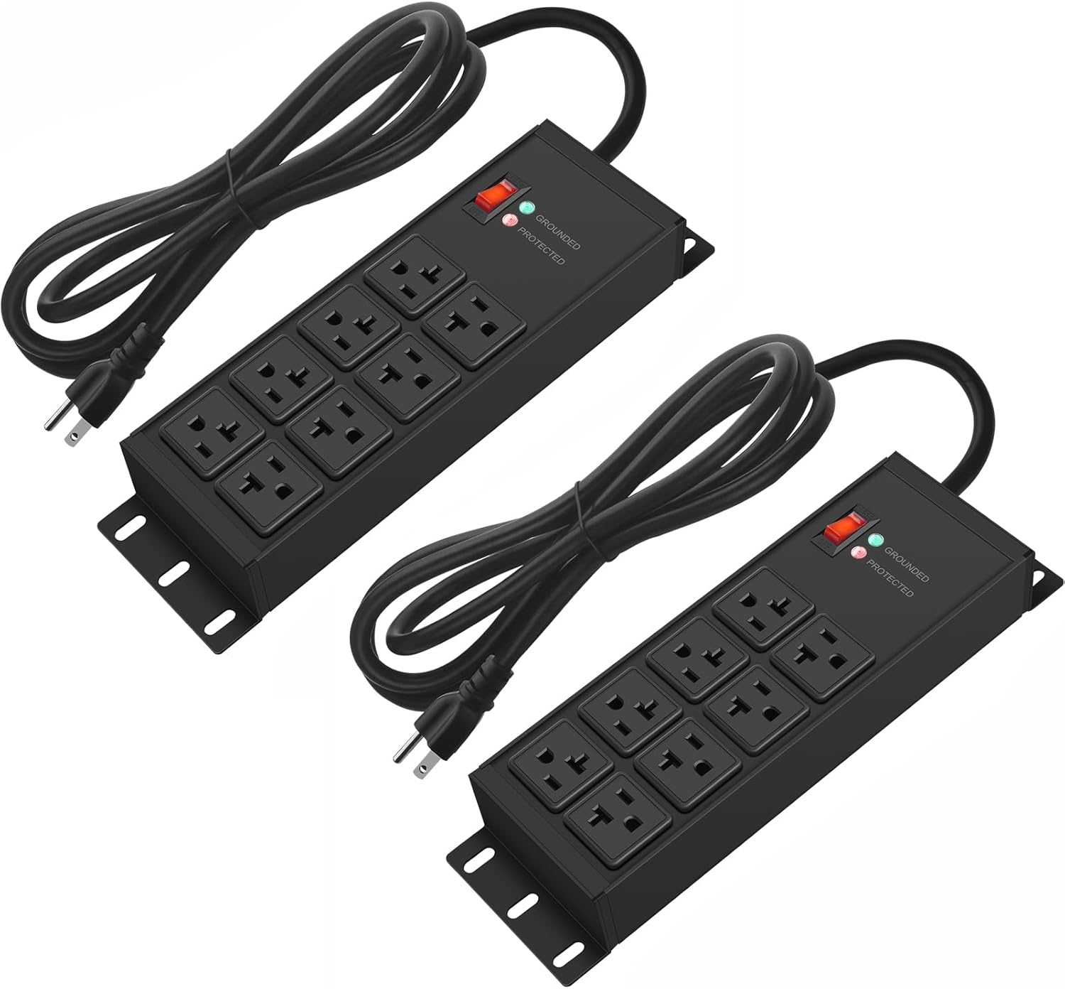 CCCEI Heavy Duty Power Strip Surge Protector with 8 Outlets