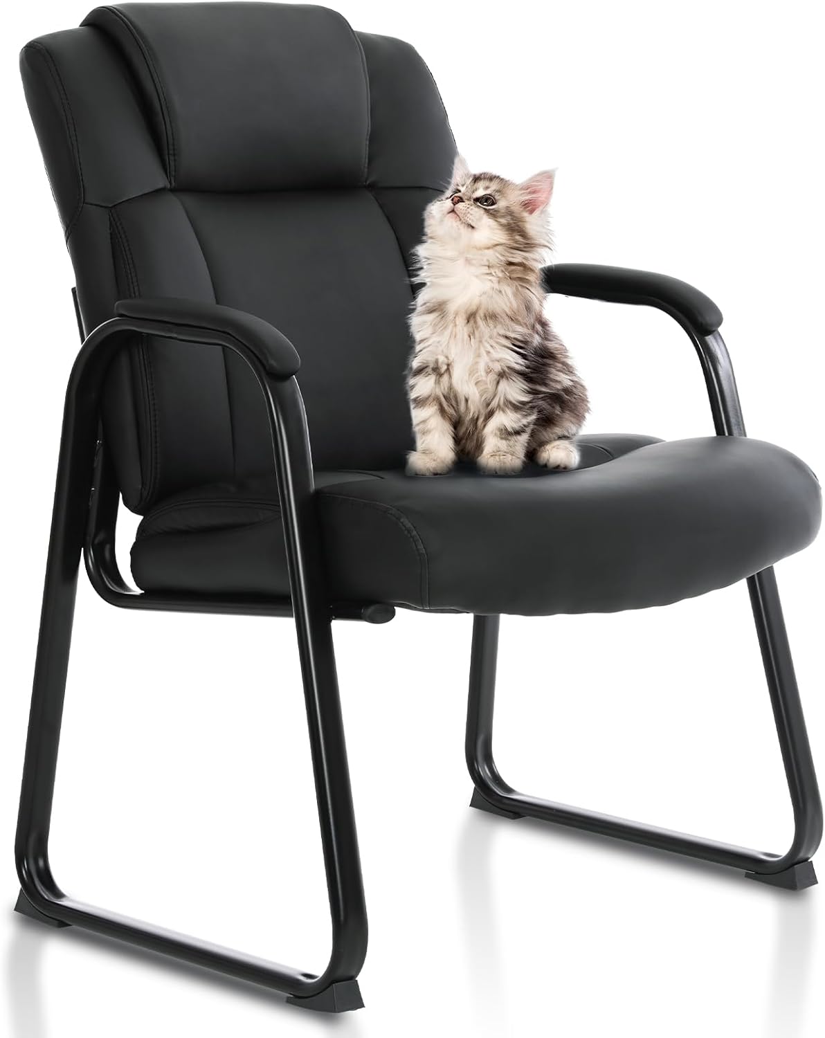 Big & Tall Guest Chair for 500 lb Capacity - Leather Comfort