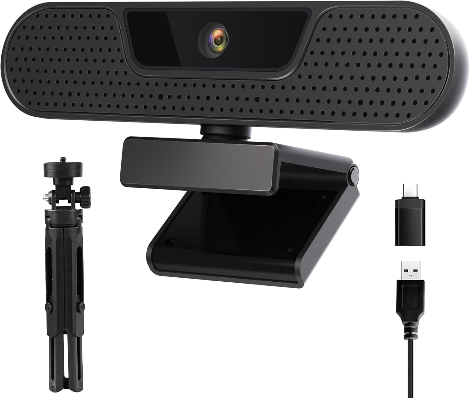 1080P 60FPS Webcam with Noise-canceling Microphones for Streaming