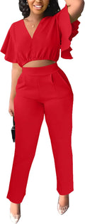 Fooullaide Womens Summer 2 Piece Outfit Set - Sexy Crop (Style PSF5)