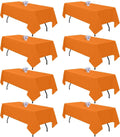 8 Pack Orange Tablecloth 60x102 in Rectangle Table Cloth