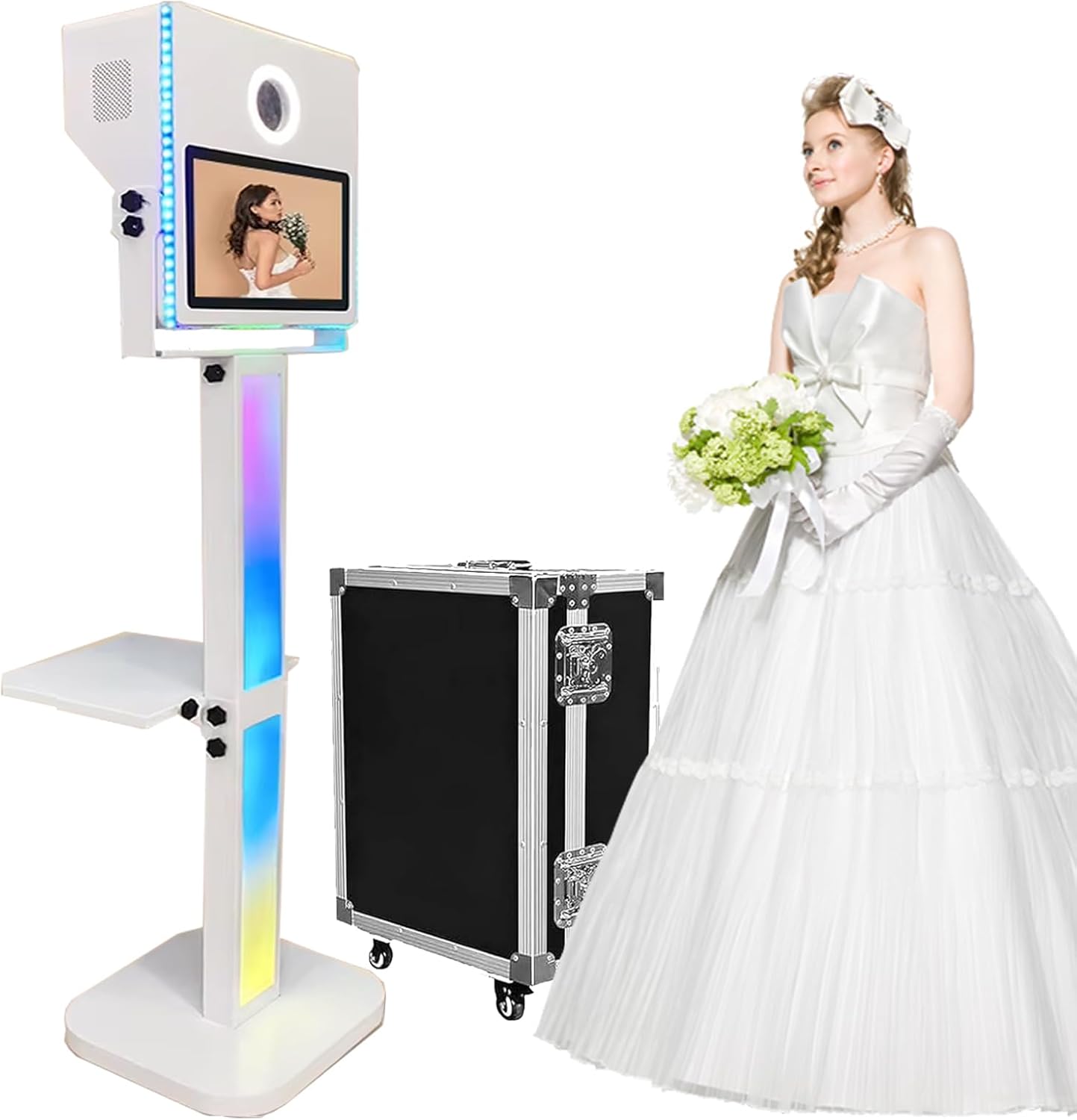 Portable Mirror Photo Booth with 15.6 inch Touch Screen Magic