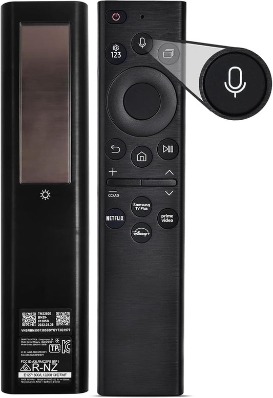 Voice Remote for Samsung Smart TV with Solar Charging Feature