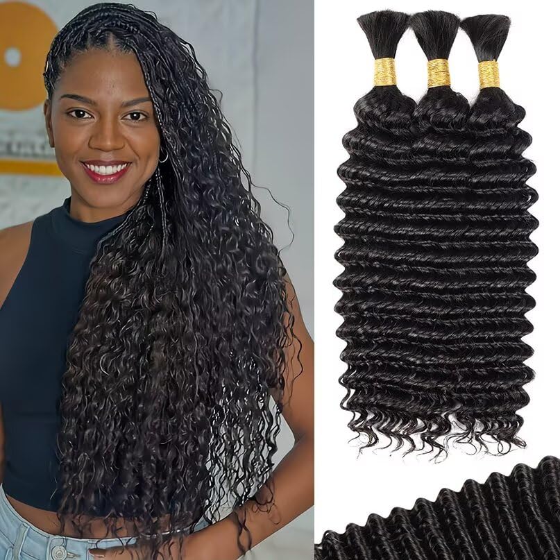 12A Human Braiding Hair for Boho Braids - 18 Inch Deep Wave