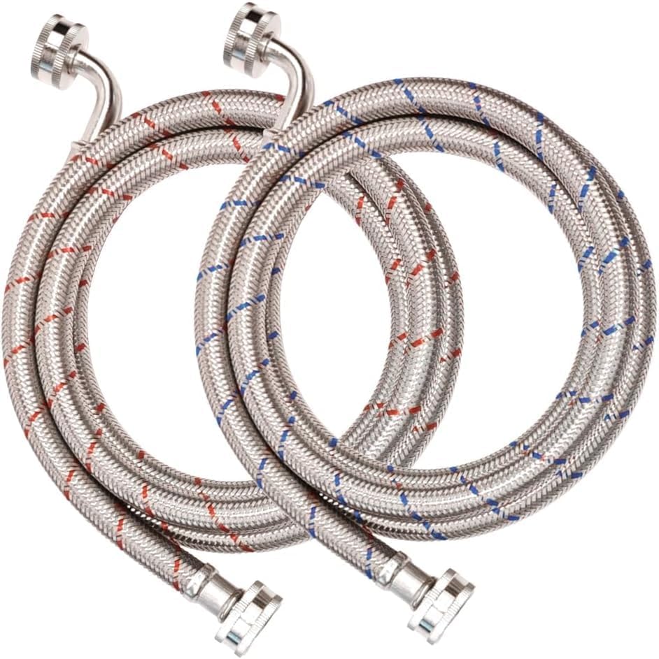 20FT Red and Blue Washer Hoses for Efficient Laundry Setup