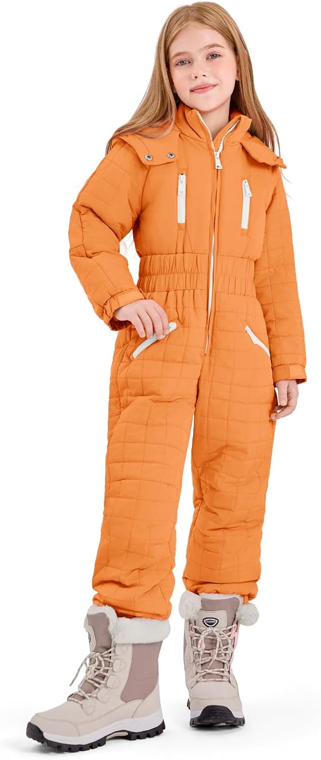 Haloumoning Kids Snow Suit for Girls - Waterproof Insulated Design