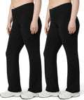 No Nonsense Lounge Yoga Pants Black Flared Cotton Leggings