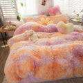 SUCSES Plush Shaggy Duvet Cover Set for Girls, Full Size Bedding