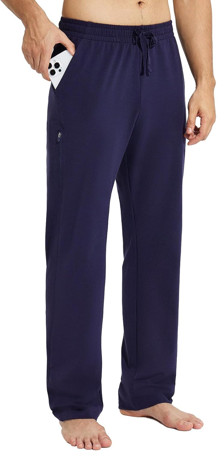 Baleaf Men's Cotton Yoga Sweatpants for Comfort and Style