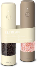 Brown & Cream Electric Pepper Grinder Rechargeable - 70ml Capacity