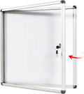 Lockable Noticeboard White Bulletin Board with Glass Door - Secure