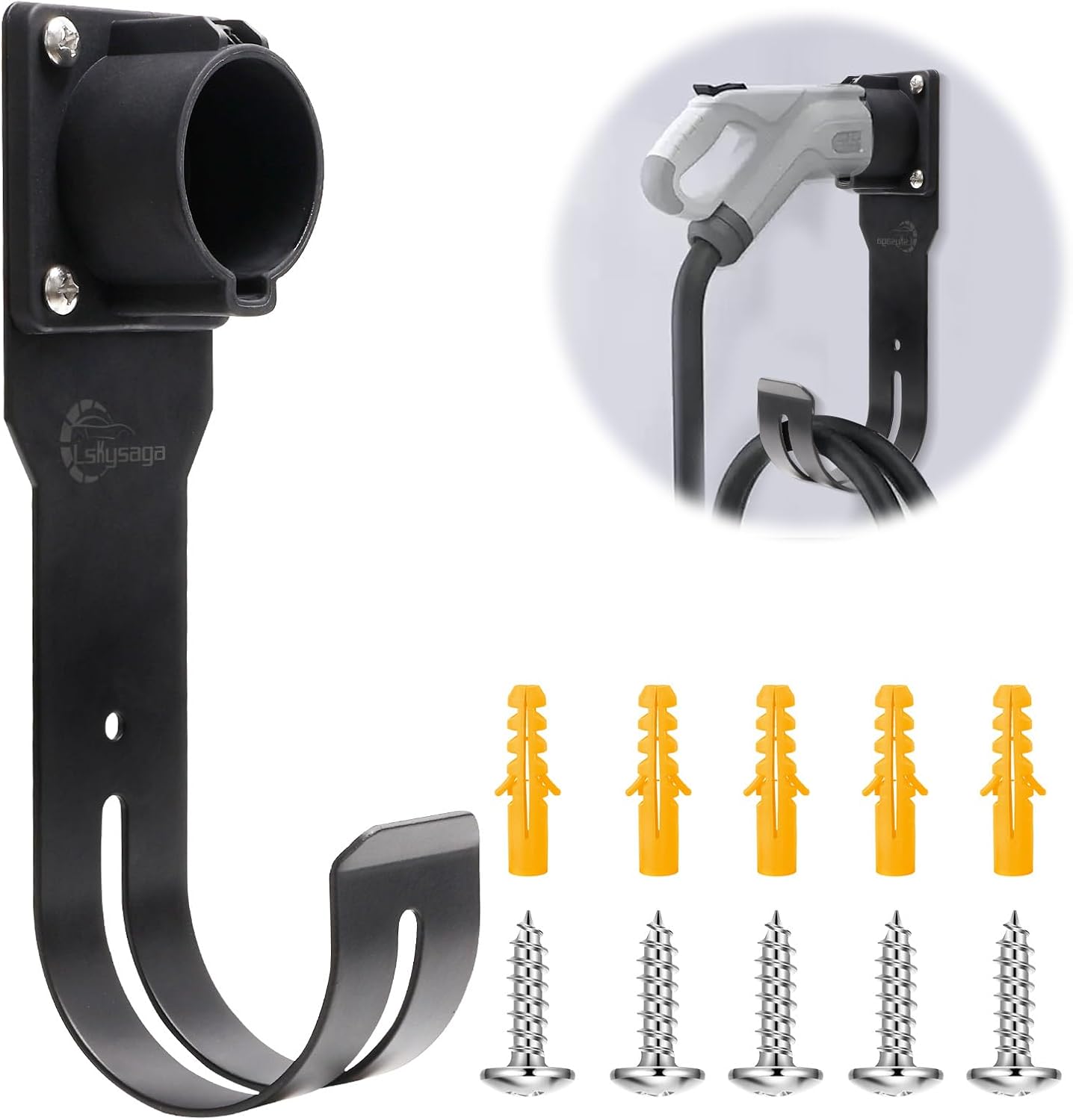 Convenient EV Charger Wall Mount - Keep Your Cable Tidy! 
