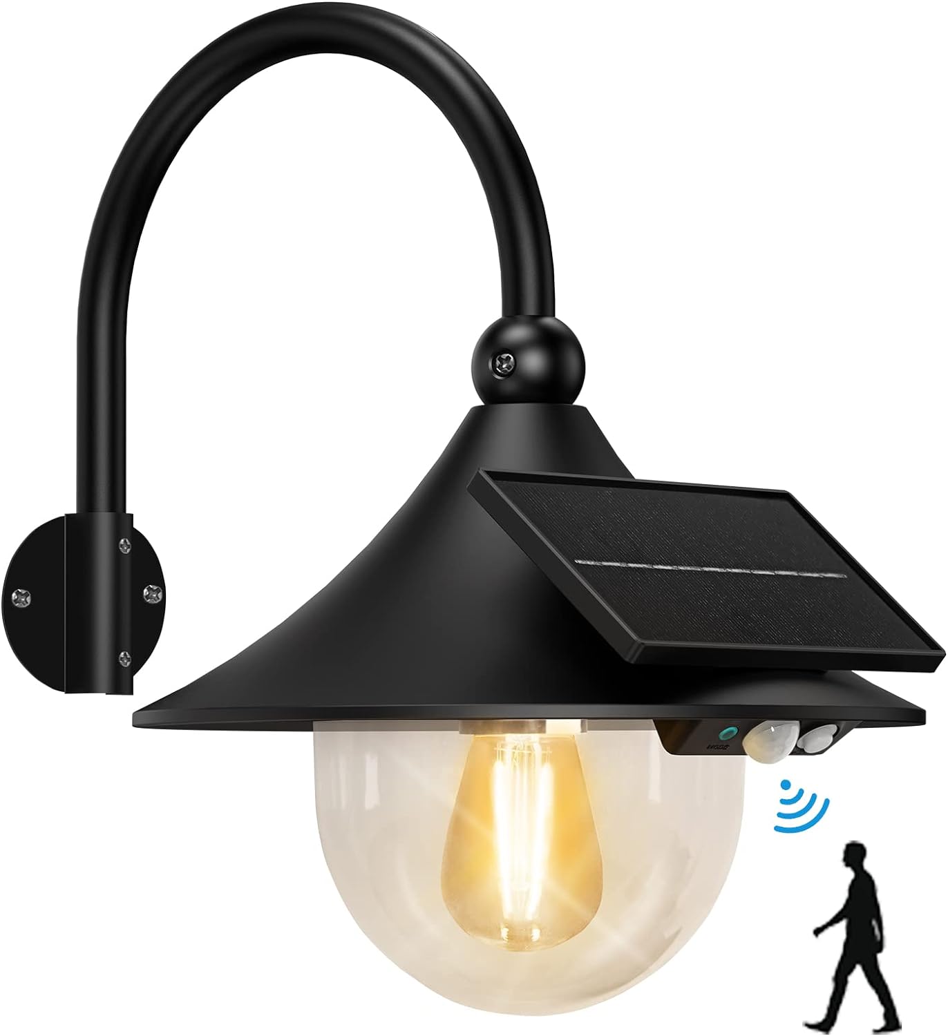 Aqonsie Solar Barn Light Outdoor with Motion Sensing Modes