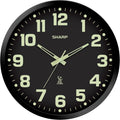 Glow in The Dark Atomic Analog Wall Clock - Sets Automatically