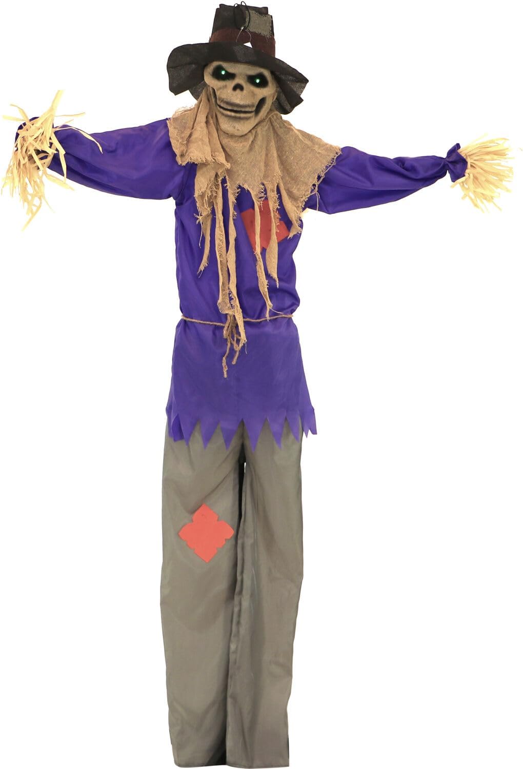 Haunted Hill Farm Scary Scarecrow Animatronic for Halloween Fun