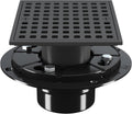 4 Inch Shower Floor Drain with Flange Matte Black - Easy Drainage