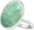 Natural Amazonite Crystal Ring 925 Sterling Silver (Style KBBL)