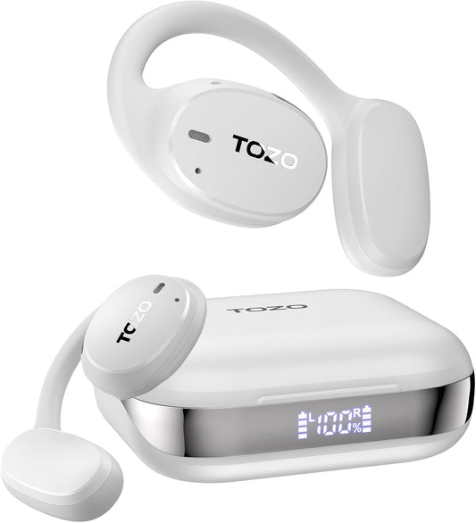 TOZO OpenEgo Wireless Earbuds: 80H Playback, 32 EQ, Dual Mic & Sweat-Proof