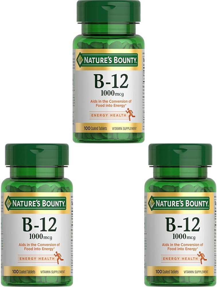 Nature's Bounty Vitamin B12 Supplement for Energy and Nerves