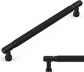 Amerdeco Matte Black Knurled Cabinet Pulls 7.5 in - Durable Modern