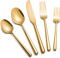 Gold Silverware Flatware Set 30-Piece Stainless Steel for 6