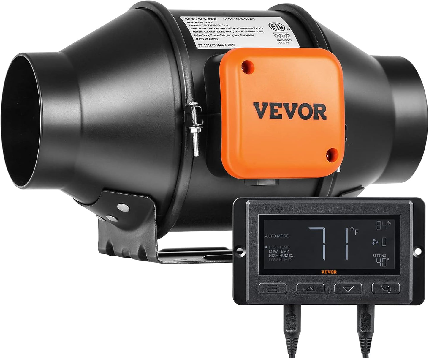 VEVOR Inline Duct Fan for Quiet Ventilation and Exhaust Needs