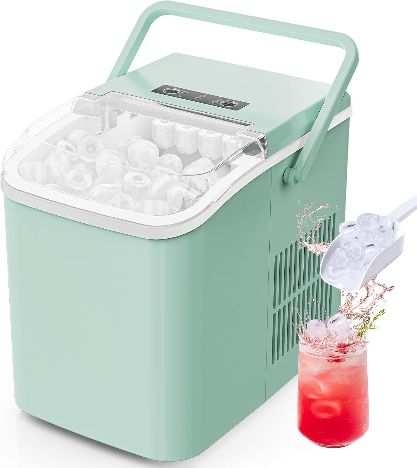 Sweetcrispy Countertop Ice Maker for Quick Ice Cubes at Home