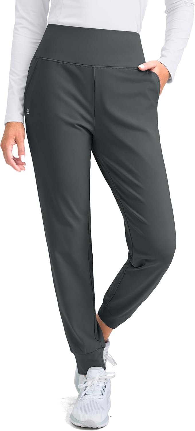 Fleece Lined Joggers for Women - Water Resistant Thermal Pants