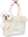 Dog Carrier for Small Dogs Rabbit Cat with Lace Design - Lightweight