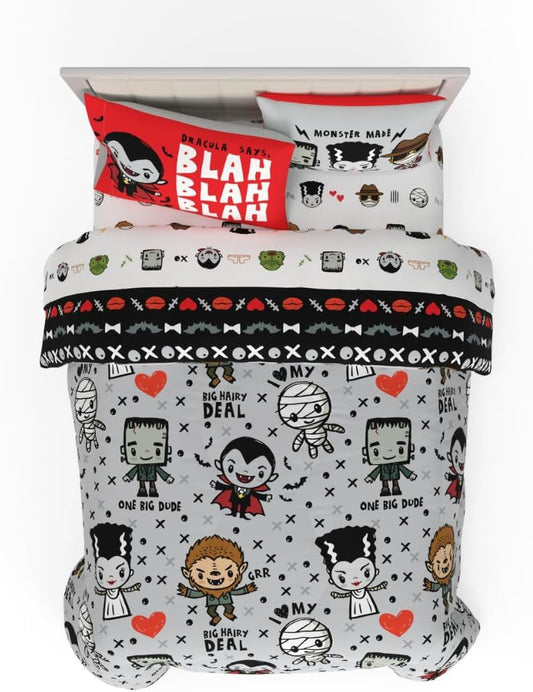 Universal Little Monsters Halloween Full Bed Set for Cozy Nights