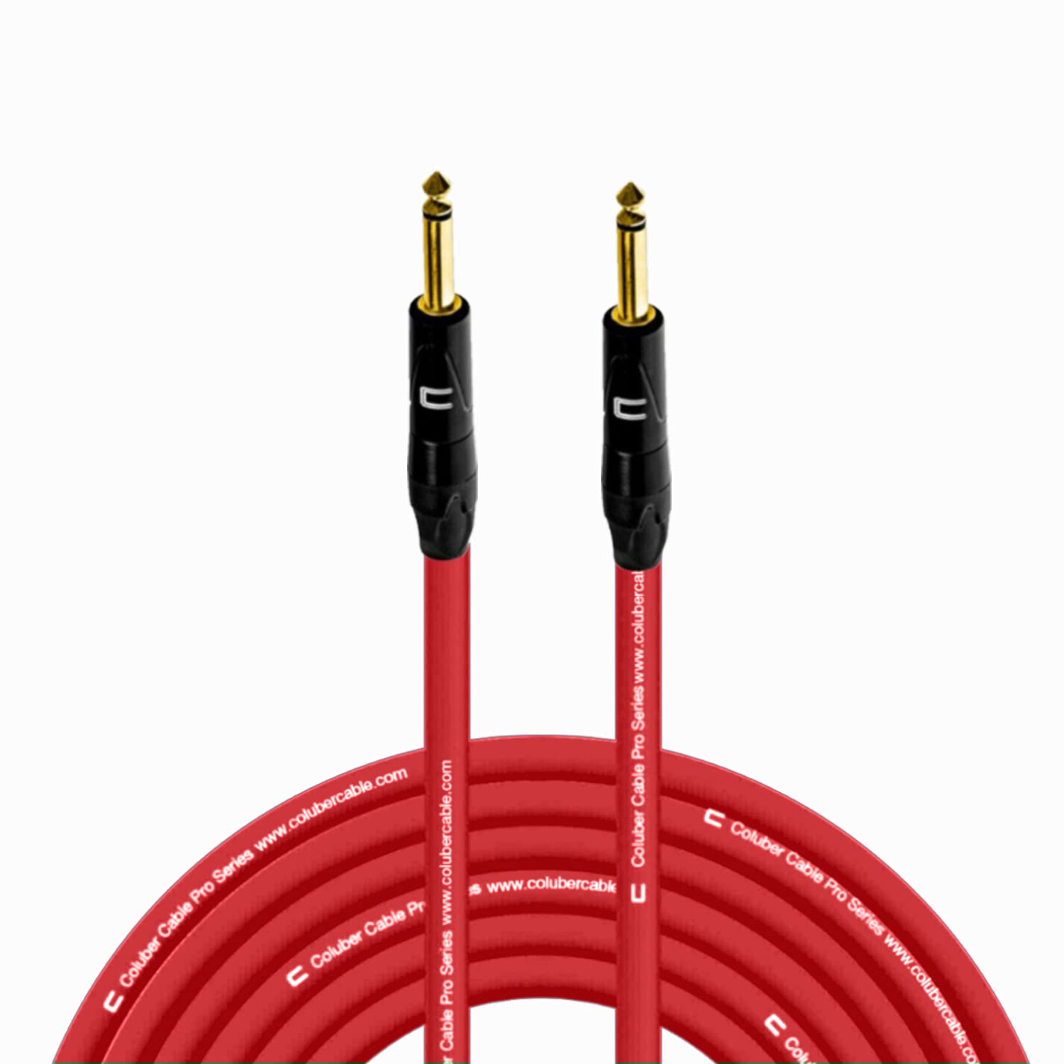 Coluber Cable 1/4in TS Male to 1/4in TS Male - 75 Feet Red