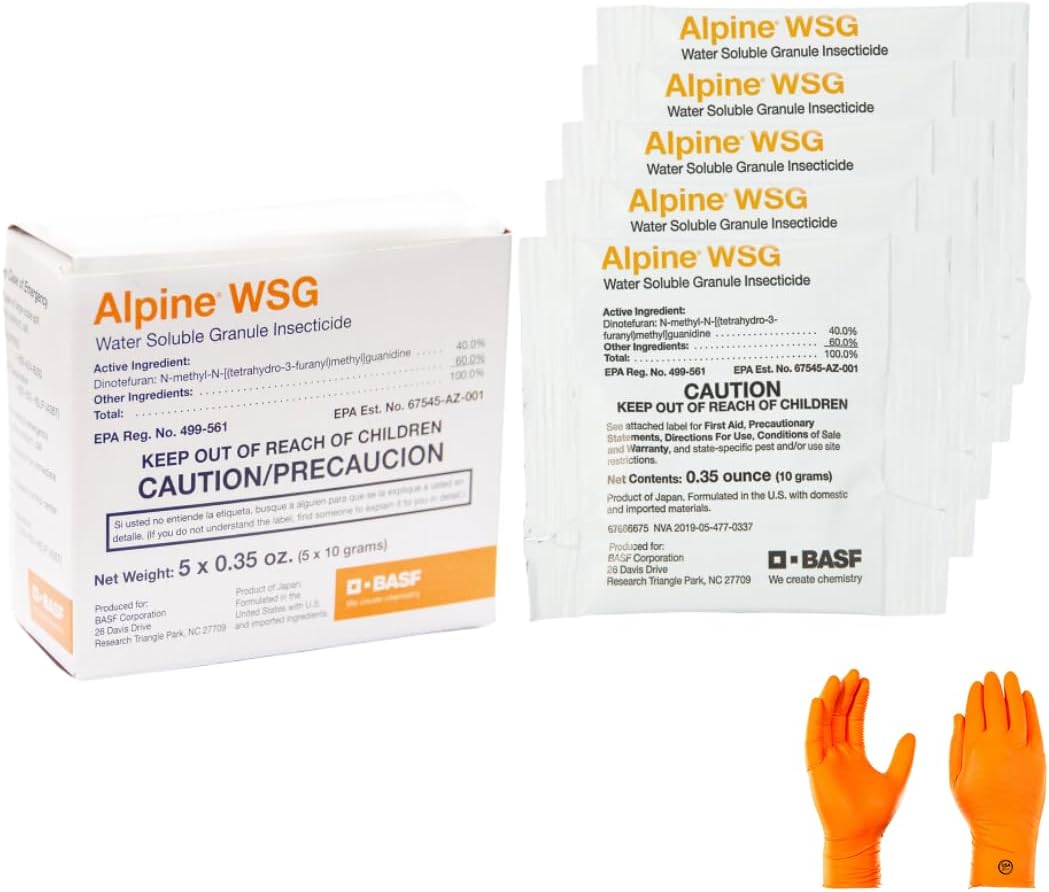 Alpine WSG Insecticide with Protective Gloves and Pest Card