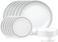 Corelle Vitrelle 18-Piece Dinnerware Set for 6 in Mystic Gray