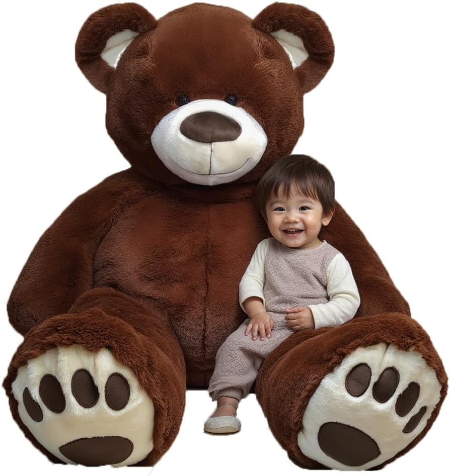 Giant Plush Bear 59in Dark Brown Teddy Bear for All Ages