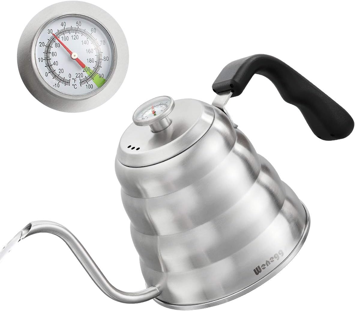 Pour Over Coffee Kettle with Thermometer for Perfect Brewing