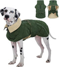 Kuoser Super-Warm Dog Jacket Green 3XL - Windproof Fleece Coat