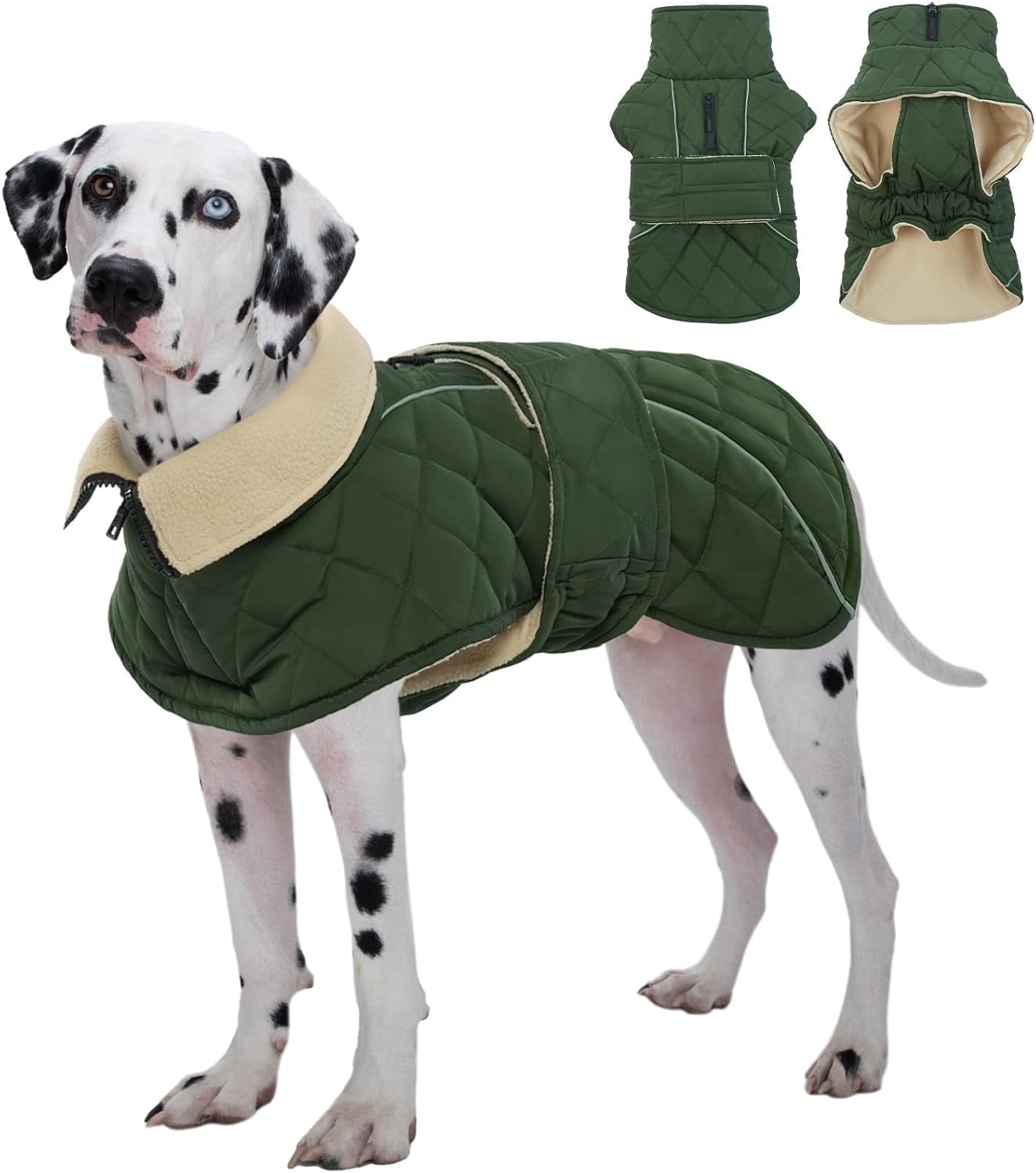 Kuoser Super-Warm Dog Jacket for Winter Adventures and Safety