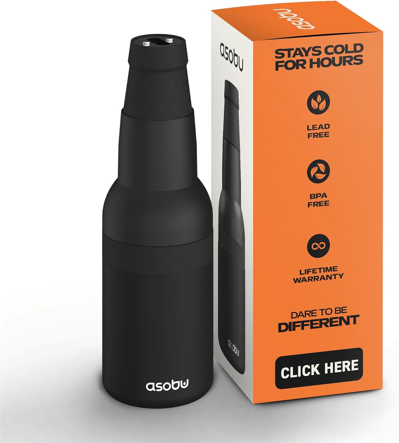 Asobu Frosty Beer Holder 2 Go Vacuum Insulated Cooler
