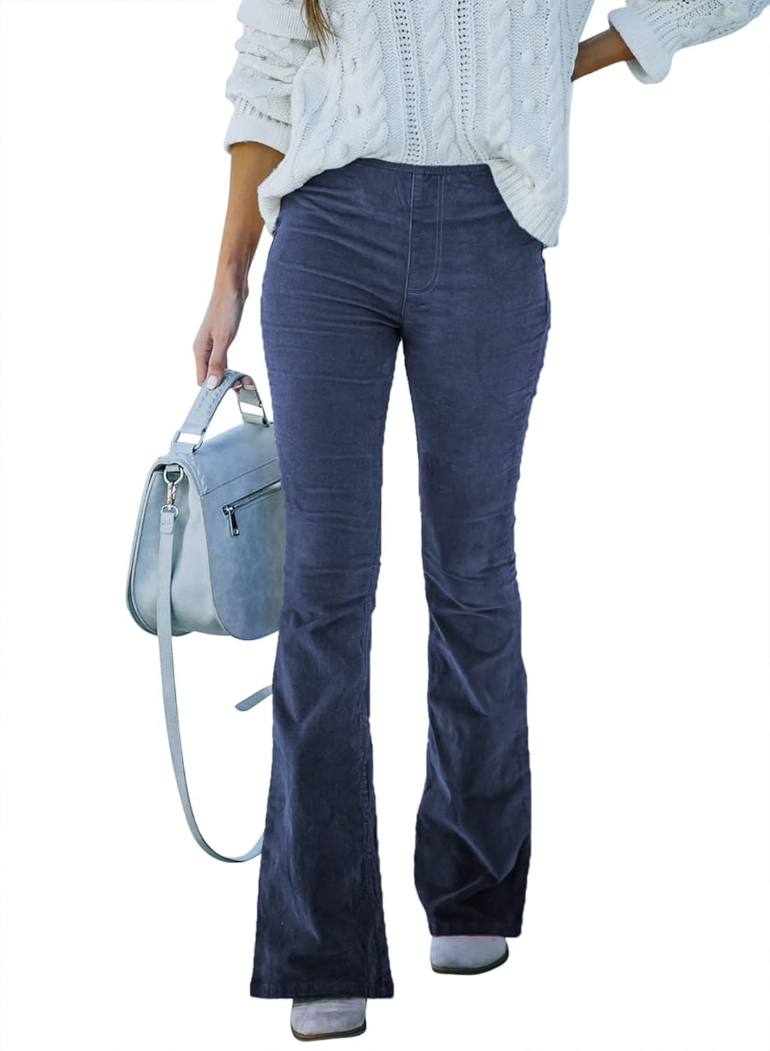 Sidefeel Women's Corduroy Flare Pants for Stylish Autumn Wear